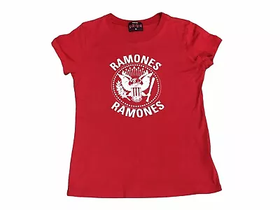 The Ramones  Presidential Seal Logo  Red Punk Rock T-Shirt Medium Baby Doll • $23.50