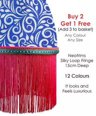 Silky Dress Loop Fringe 15cms Deep Fringing Chainette Trim CurtainHome Décor • £4.99