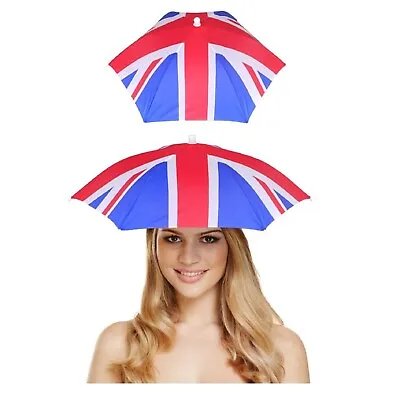 Union Jack Umbrella Hat Royal Family King Charles Fancy Dress Party Celebration • £5.29