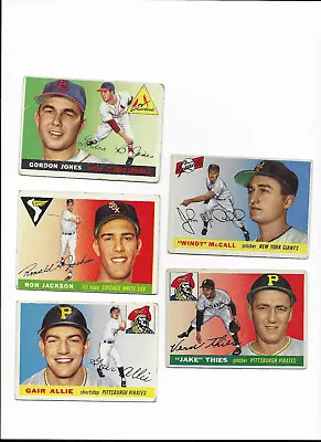 1955 Topps Baseball 5 Card Lot (4 Of Which Are Rookies Cards) • $19.99