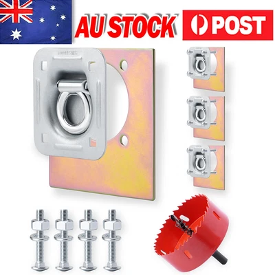 $66.99 • Buy 4 PACK SPARKWHIZ Recessed Trailer D-Ring Tie Down Anchor Kit For Trailer Truck