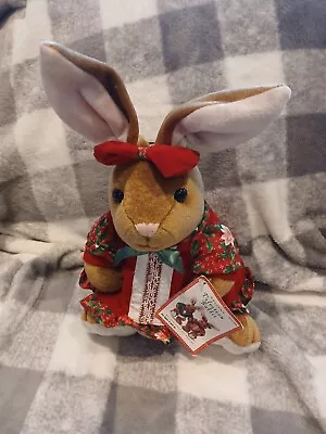 Christmas Velveteen Female Rabbit 14  Holiday 1995 Plush Commonwealth Toy W/Tag • $19.99