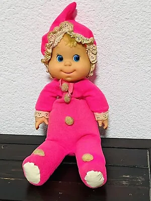 Vintage 1970 Mattel BABY BEANS Pink Sleeper Doll 11  Taiwan • $24