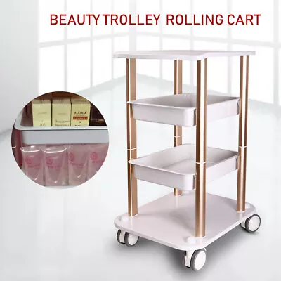 Beauty Salon Trolley Esthetician SPA Equipment Storage Stand Trolley Cart 360° • $78