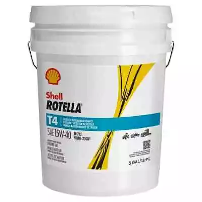 Shell Rotella T4 Triple Protection 15W-40 Diesel Motor Oil 5 Gallon Pail • $69