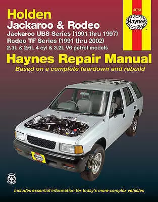 Holden Jackaroo UBS 1991-1997/Rodeo TF 1991-2002 Haynes Workshop Manual • $50