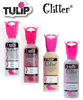 £4.50 • Buy Tulip Glitter 3D Dimensional Fabric Paint 37ml - * Same P+p Any Quantity