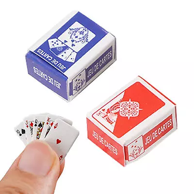 Miniature Playing Poker Cards Mini Deck Of Cards For 1:12           Decoration • $7.49