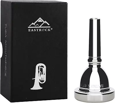 EastRock Standard Tuba Mouthpiece Silver Plated Tuba Mouthpiece Size 67C4 Tuba • $40.93