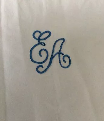 Vintage French Metis Monogrammed Small Double 3/4 Bed Sheet 175 Cms X 236 Cms • £10