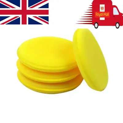 £3.45 • Buy 6x Car Wax Foam Sponge Applicator Pads Waxing Valet Polishing Car Van Reusable 