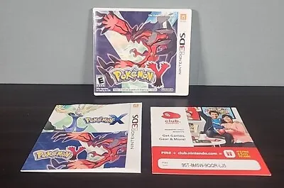 Pokemon Y (Nintendo 3DS 2013) Authentic Case Manual & Insert ONLY No Game • $14.95