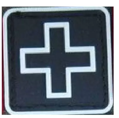 VELCRO® BRAND Fastener Morale Patch Medic PVC 1  Sized White All Outlined Black • $5.95