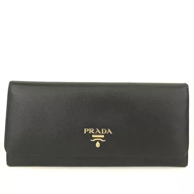 PRADA Saffiano Leather Long Bifold Wallet/9Y0205 • $105.50