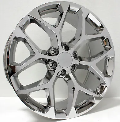 $1249 • Buy Chrome 22  Snowflake Wheels Rims For Chevy Silverado Suburban Tahoe Z71 CK158