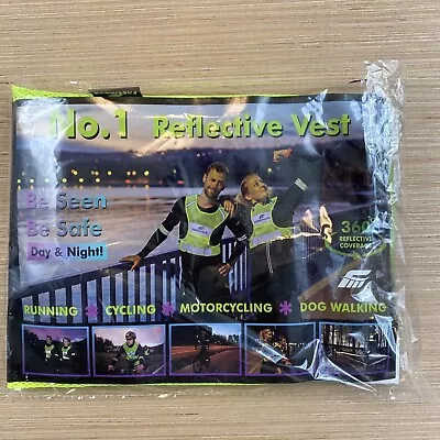 $6.88 • Buy Freemove Reflective Vest Running Gear + 2 Bands & Bag Ultra Light Sz Small Green
