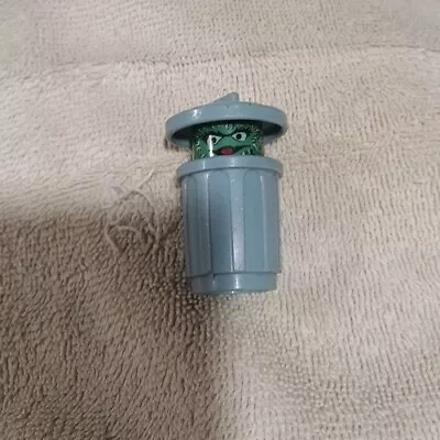 Vintage Fisher Price Little People Oscar The Grouch In Trash Can Sesame Street • $6.99