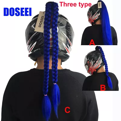 Hand-made Helmet Braids / Ponytail Motorcycle/Bicycle Helmet Wig Hair 1pcs B8# • $20.99