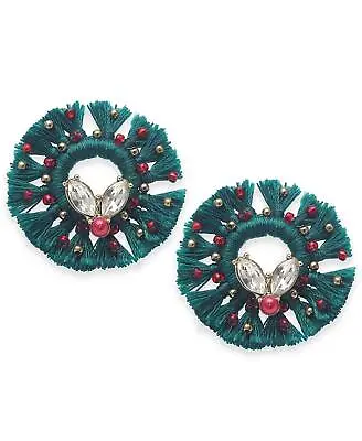 INC New Inc Gold-Tone Crystal & Bead Tassel Wreath Stud Earrings • $23.60