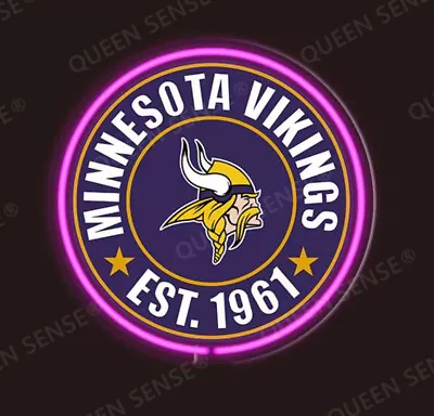 New Minnesota Vikings 3D Acrylic Neon Sign 12 X12  Light Lamp Artwork Beer Bar • $80.63