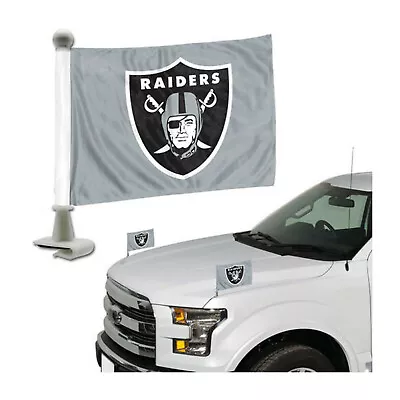 Raiders Double Sided Car Hood / Trunk Flags 4'' X 6'' - 2 PC  • $16.28