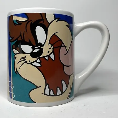 Vintage Gibson Warner Bros 1999 Looney Tunes Tazmanian Devil Mug Blue Teal Green • $12.95