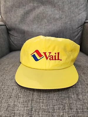 $29.74 • Buy Vintage Vail Colorado Ski Snowboarding Sweat Band Yellow Hat Cap Rare Retro 