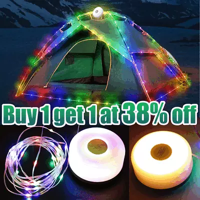 Outdoor Waterproof Portable Stowable String Light Camping String Lights Decor • £13.38