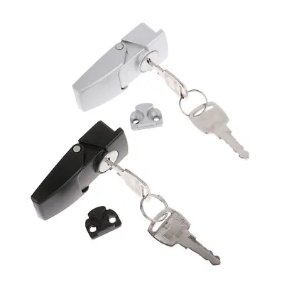 Cabinet Coated Metal Hasp Latch DK604 Security Toggle Lock With Two Keys SM • £3.99
