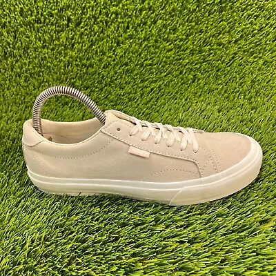 Vans Court DX Pig Suede Womens Size 8.5 Beige Athletic Shoe Sneakers 721454 • $39.99