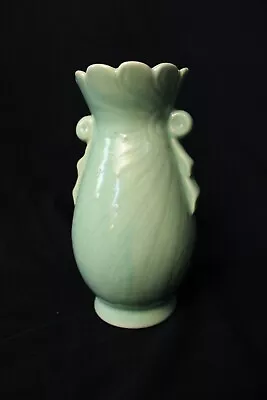 Vintage McCoy Art Pottery Scalloped 6.5  Vase Pretty! • $24.97