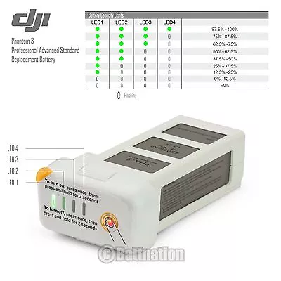 $103.64 • Buy For DJI Phantom 3 Professional Intelligent Flight LiPo Battery 4500mAh 15.2V