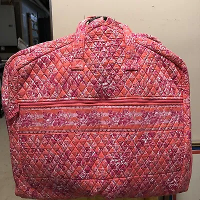 Large Vera Bradley Garment Travel Bag Retired Orange Pink Sherbet Paisley • $25