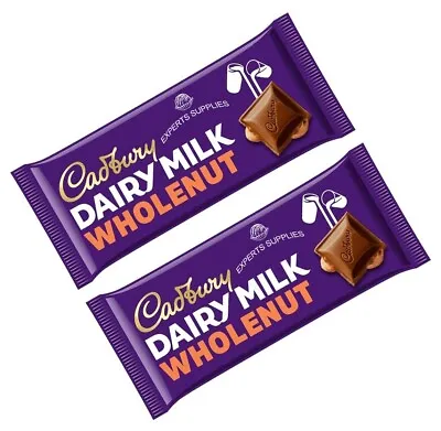 2 X Cadbury Dairy Milk Whole Nut Chocolate Bar 180G Tasty Treat Share Gift • £8.95