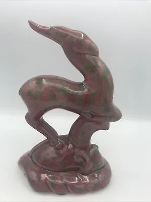 MCM GLAZED POTTERY  Gazelle/Deer FIGURINE 8 1/2  Tall Royal Haeger. • $31