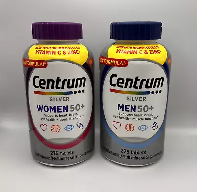 Centrum Silver Men And Women 50+ Bundle Multivitamin Supplement 275 Tablets Each • $59.98