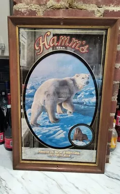 Hamm's Beer Polar Bear Mirror Vintage 1993 Pabst Brewing Co. Man Cave Bar  • $75