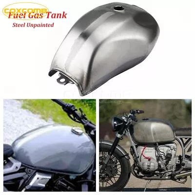 $134 • Buy For Honda Yamaha BMW Cafe Racer Gas Fuel Tank Raw Steel Unpainted Bike Gas Tank