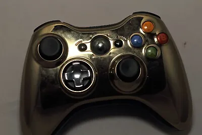 $18.99 • Buy Microsoft Xbox 360 Wireless Gold Chrome Controller 1403 OEM Tested
