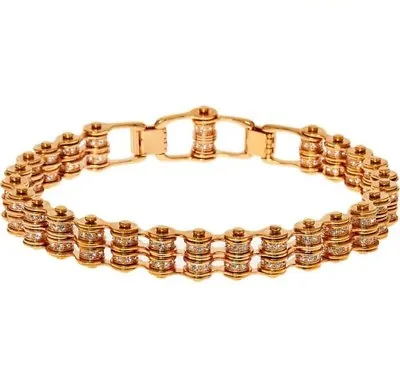 MAWI LONDON Gold Tone Double Link Bike Chain Choker -  £540 • $311.25