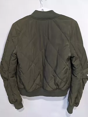 Decjuba Khaki Green Bomber Jacket. Womens Size 10 • $45