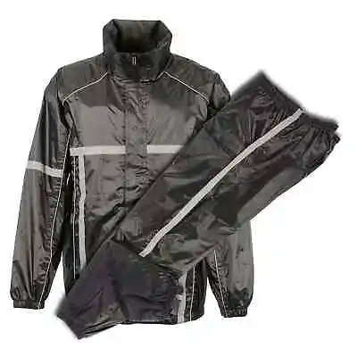 MILWAUKEE MEN'S BLACK WATER RESISTANT RAIN SUIT W/ HI VIS REFLECTIVE TAPE - SAMF • $79.99