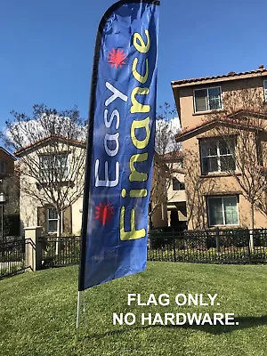 EASY FINANCE - WINDLESS Swooper Flag 2.5 X11.5 Feather Sign- Flag Only! On Sale! • $16.59