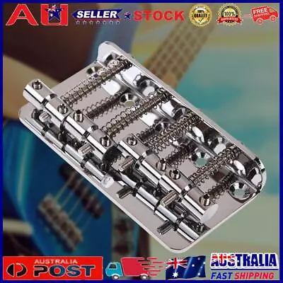 Chrome Vintage Style Bridge For Fender Jazz Bass Guitar 4-String With 4 Scr • $11.43