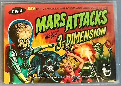 2012 Mars Attacks Heritage 3-D #1 - The Invasion Begins • $4.97