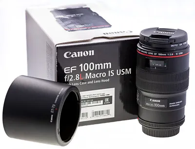 Canon Ef 100 MM For 28 L Macro Is USM Top Macro 1:1 / Like New/Mint • £683.07