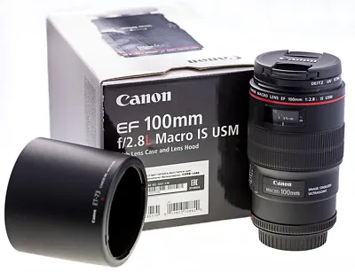 Canon Ef 100MM For 2.8L Macro Is USM Top Macro 1:1 / Like New/Mint • £701.19
