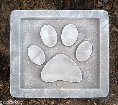 Dog Paw Stepping Stone Mold Plaster Concrete Casting 12.5  X 11.25   X 1.20  • $44.95