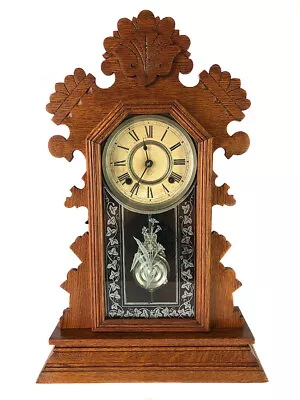 Antique Ansonia Bedford Model 8 Day American Strike Shelf Clock • $169