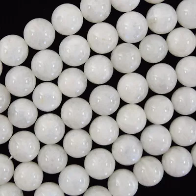 Natural White Moonstone Round Beads 15.5  Strand 4mm 6mm 8mm 10mm 12mm S1 • $7.99